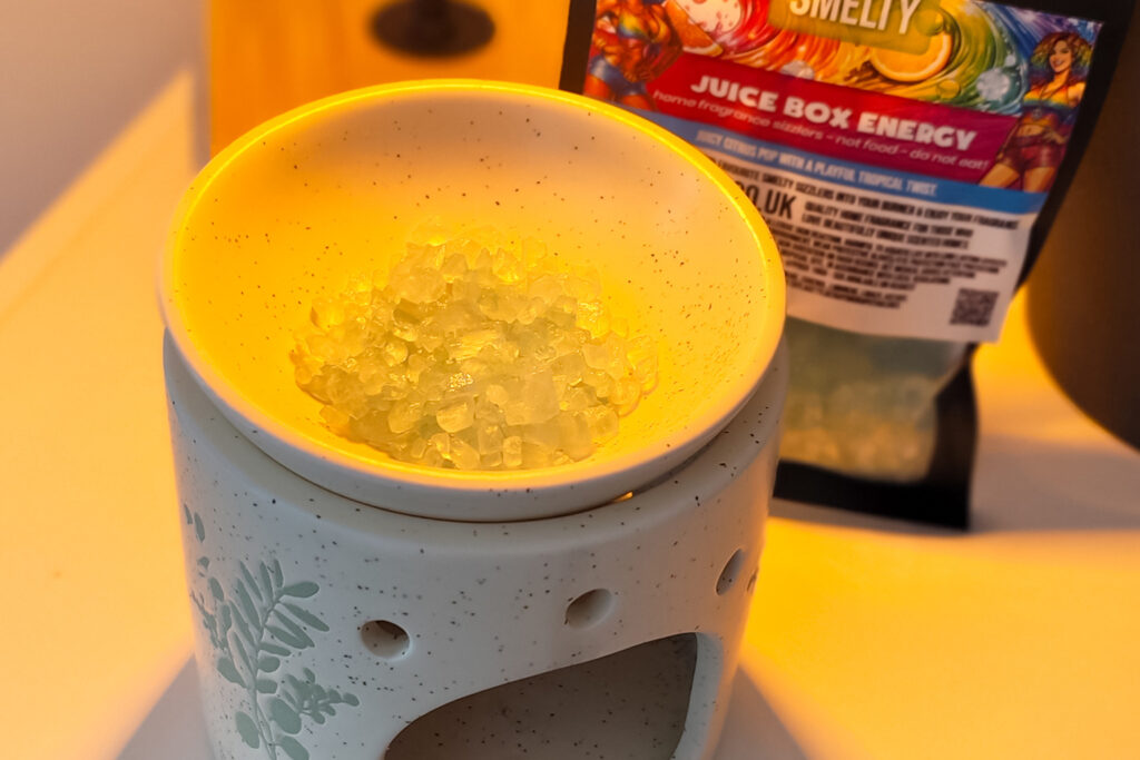 scented simmering granules alternative to wax melts for strong home fragrance