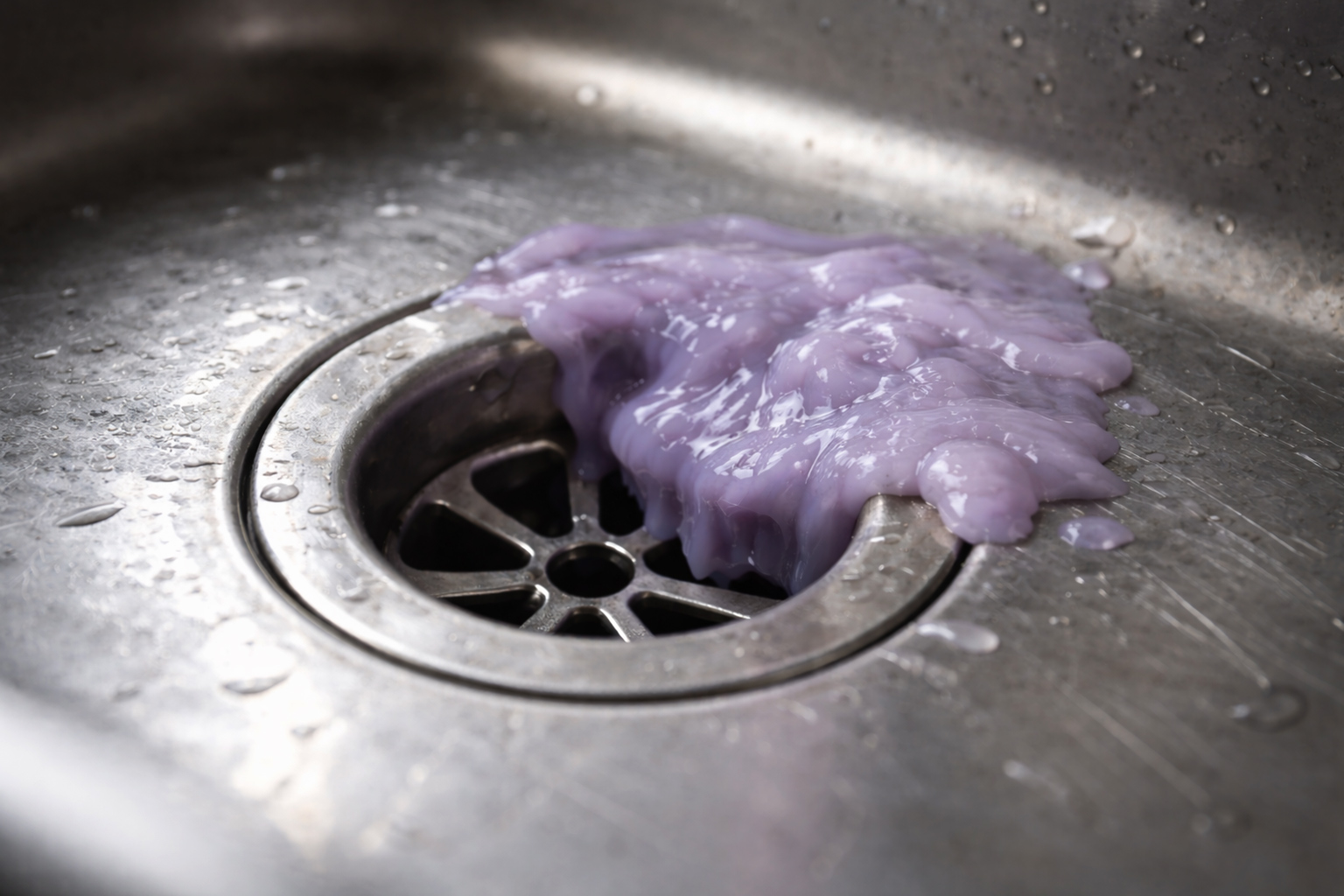 wax melt poured down kitchen sink causing clogging and a blocked sink and pipe