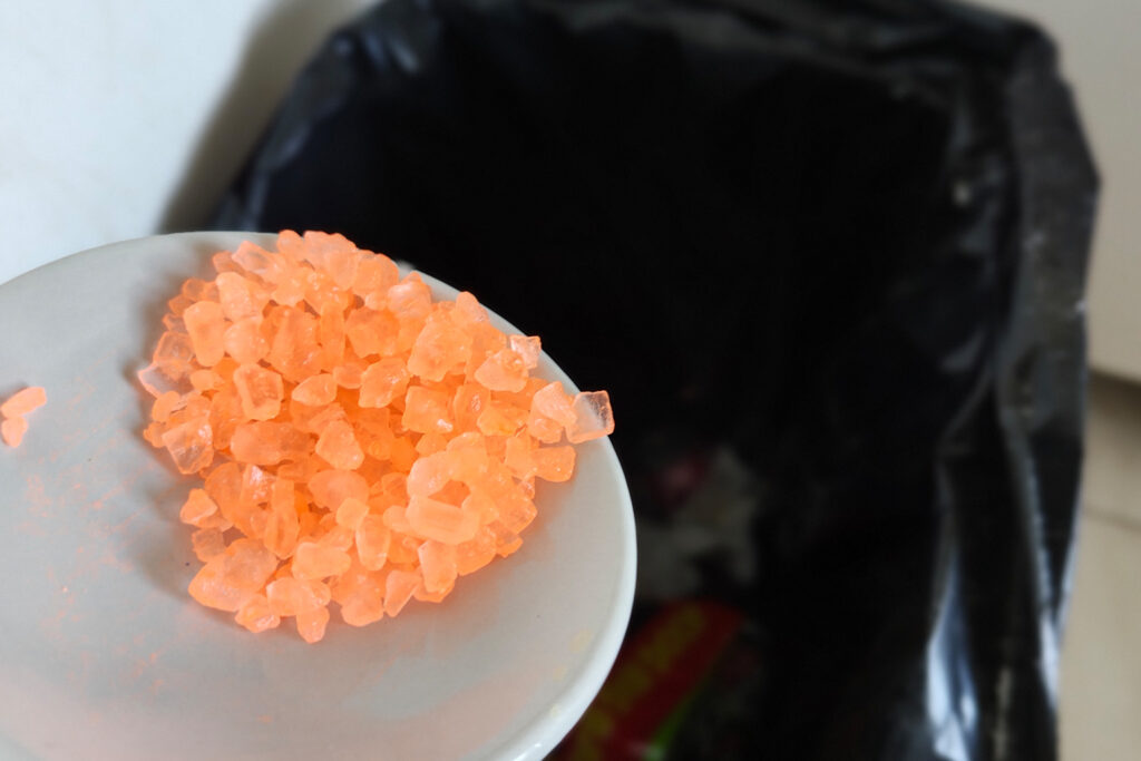 wax melt alternative pouring sizzlers into bin easy to clean up